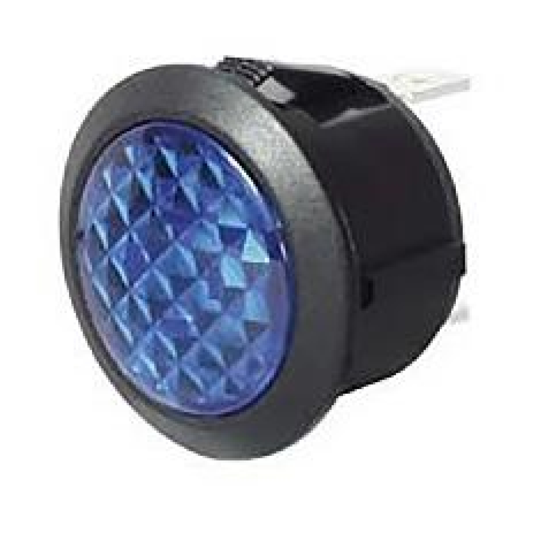 Warning Light Blue LED 12/24 volt Bg1